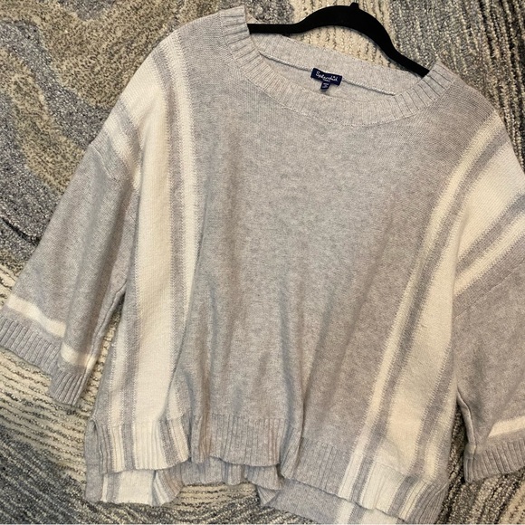 SPLENDID Veranda Stripe Quarter Sleeve Pullover Sweater Top - Picture 1 of 5